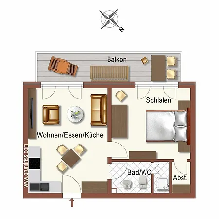 Apartmán Residenz Leuchtturm Haus 2 18 - Storchennest *